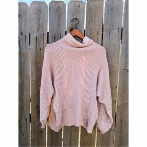 oversized pink sweater